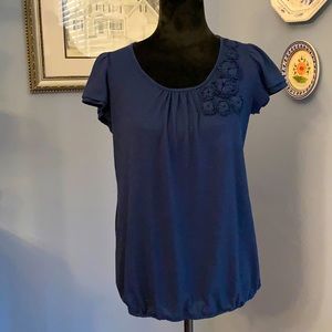 Embellished Flutter Sleeve Tee